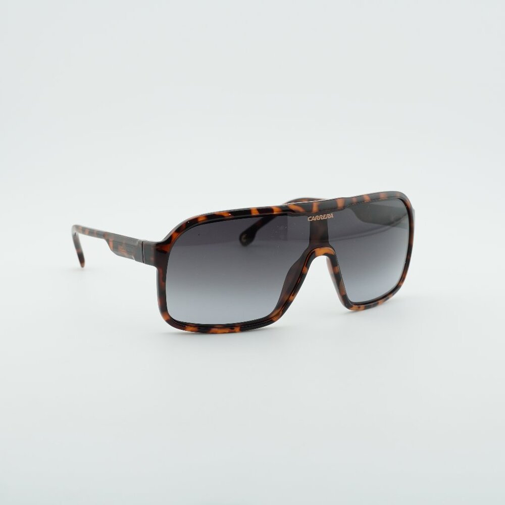 CARRERA 1046/S 0086 9O Sunglasses Havana Shield Frame, Grey Lenses